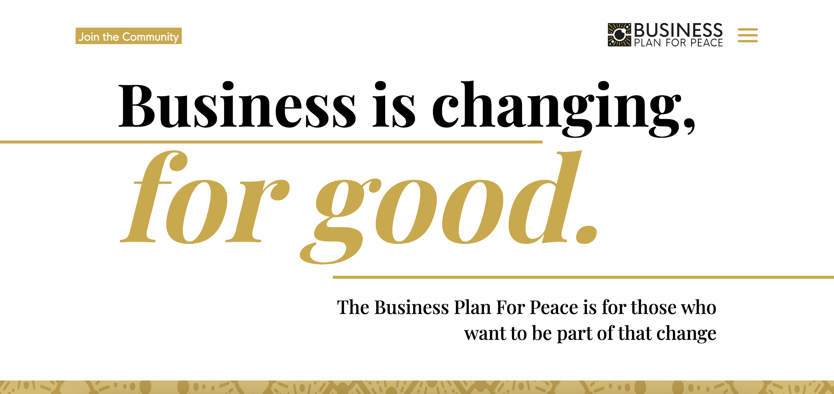 Business Plan for Peace