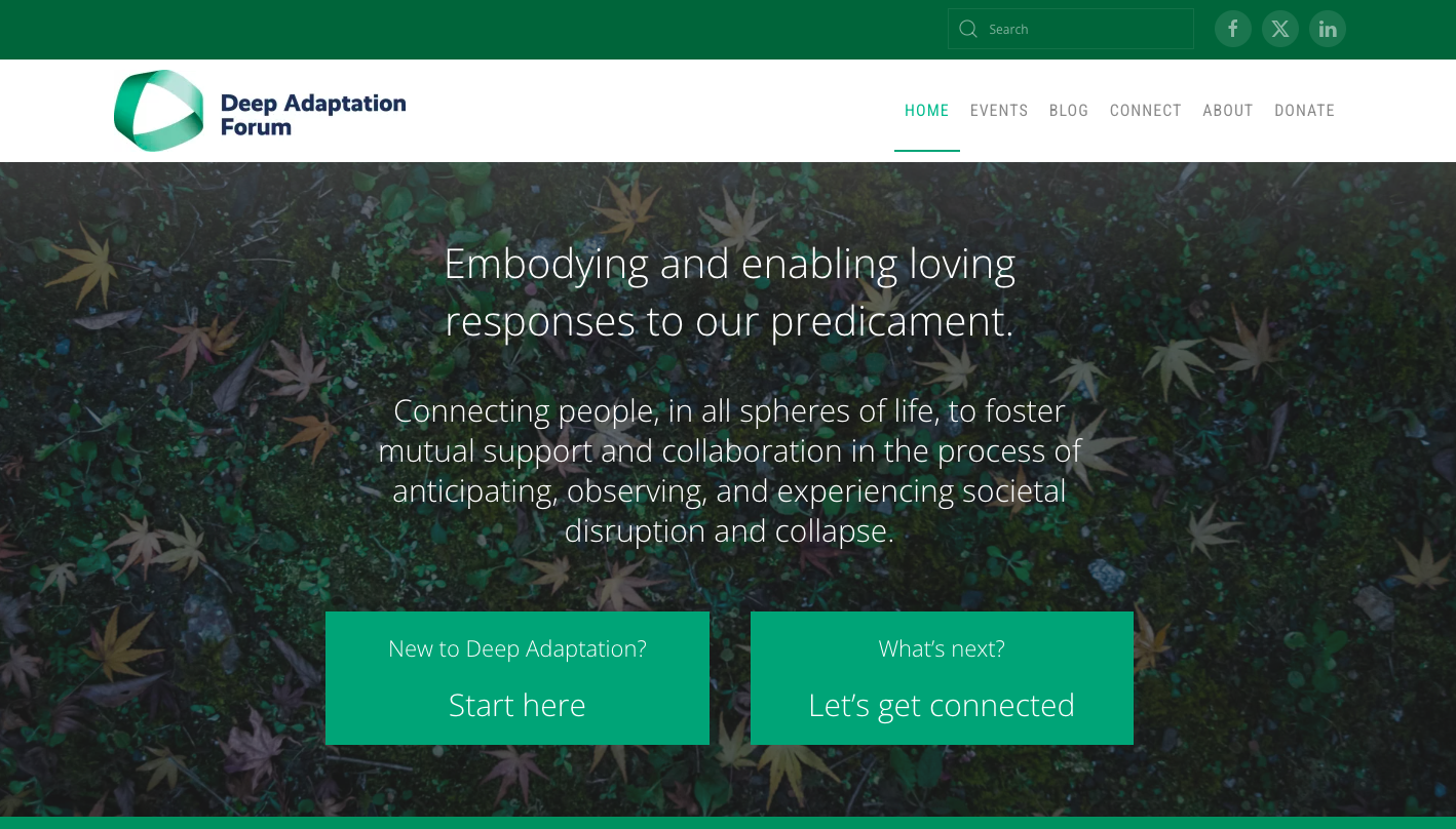 Deep Adaptation Forum